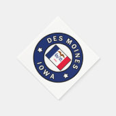 Des Moines Iowa Serviette (Ecke)