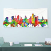 Des Moines Iowa Skyline Banner (Messe)