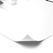 Des Moines Iowa Skyline BW Poster (Ecke)