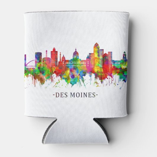 Des Moines Iowa Skyline Dosenkühler (Vorderseite)