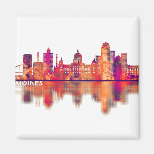 Des Moines Iowa Skyline Magnet (Vorne)
