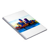 Des Moines Iowa Skyline Notizblock (Rechte Seite)