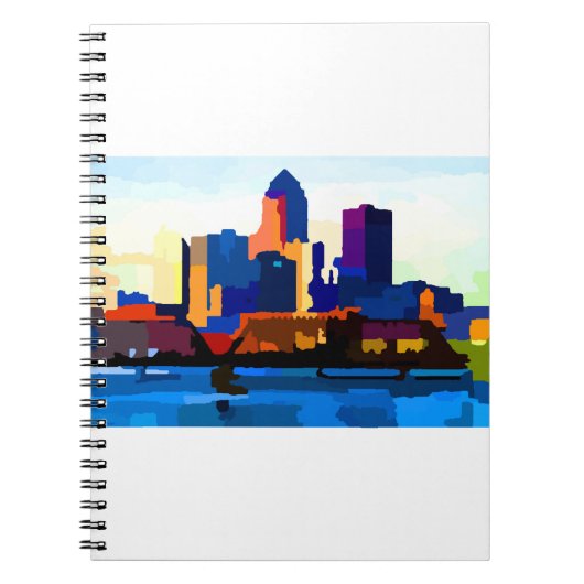 Des Moines Iowa Skyline Notizblock (Vorderseite)