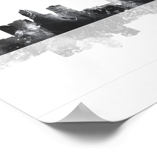 DES MOINES, IOWA SKYLINE POSTER (Ecke)