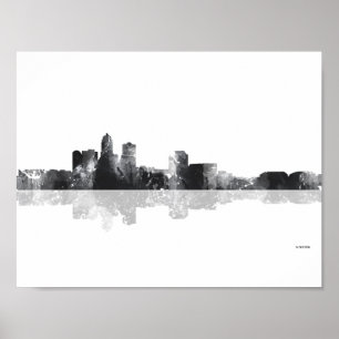 DES MOINES, IOWA SKYLINE POSTER