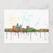 DES MOINES IOWA SKYLINE POSTKARTE (Vorderseite)