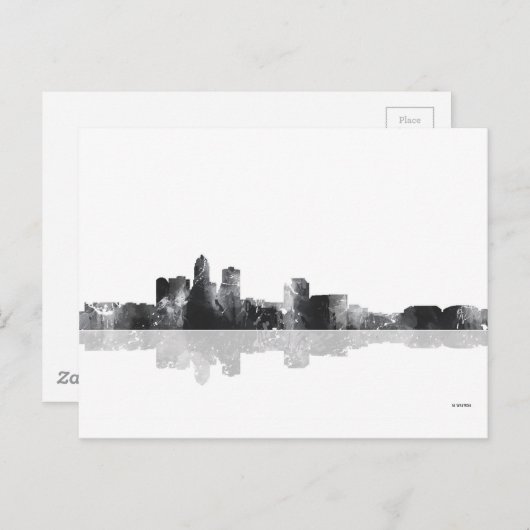 DES MOINES, IOWA SKYLINE POSTKARTE (Vorne/Hinten)