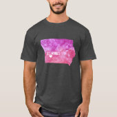 Des Moines Iowa Staat Zuhause USA Karte Aquarell r T-Shirt (Vorderseite)