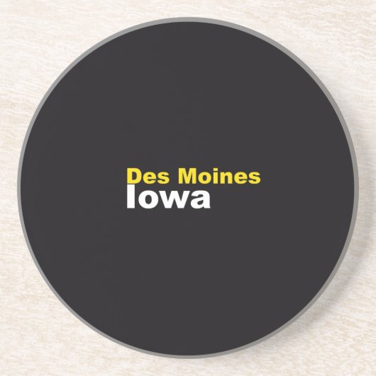 Des Moines, Iowa-Untersetzer Sandstein Untersetzer (Vorne)