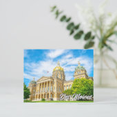 Des Moines, Iowa, USA Feiertagspostkarte (Stehend Vorderseite)