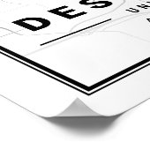 Des Moines Iowa USA Travel City Map Poster (Ecke)