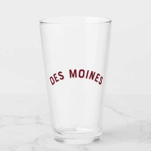 Des Moines, Iowa Vintag Arch Glas (Vorderseite)
