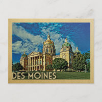 Des Moines Iowa Vintage Reise