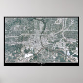 Des Moines, Satellitenposter von Iowa Poster (Vorne)