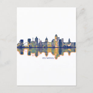 Des Moines Skyline Feiertagspostkarte
