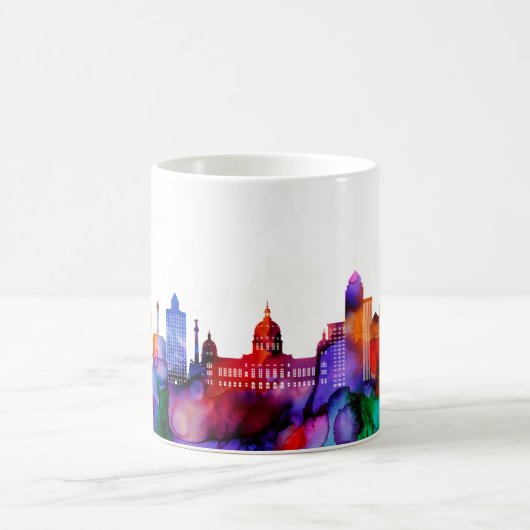 Des Moines Skyline Kaffeetasse (Mittel)