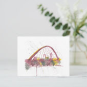 Des Moines Skyline Postkarte (Stehend Vorderseite)