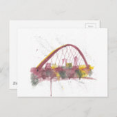 Des Moines Skyline Postkarte (Vorne/Hinten)