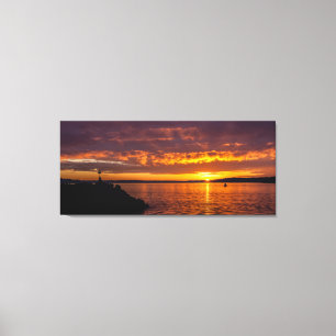 Des- Moinesjachthafensonnenuntergang Leinwanddruck