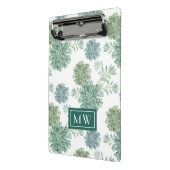 Des Monogramm-| saftiges Muster Pflanzen-des Mini Klemmbrett (Gewinkelt2)