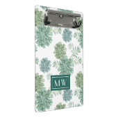 Des Monogramm-| saftiges Muster Pflanzen-des Mini Klemmbrett (Schrägansicht)