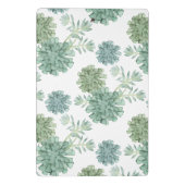 Des Monogramm-| saftiges Muster Pflanzen-des Mini Klemmbrett (Rückseite)