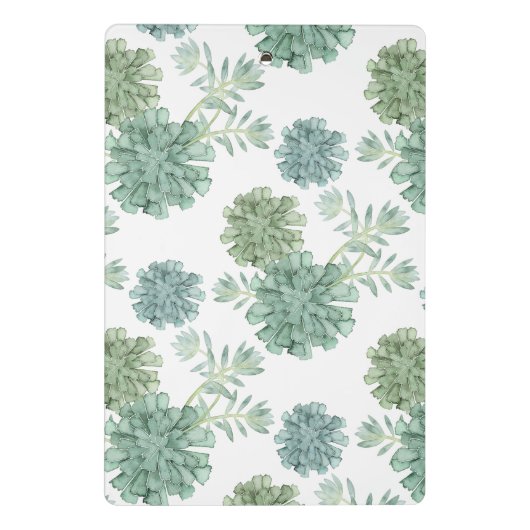 Des Monogramm-| saftiges Muster Pflanzen-des Mini Klemmbrett (Rückseite)