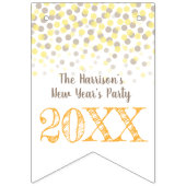 Des Partychampagners des glücklichen neuen Jahres Wimpelkette (Erste Fahne)