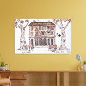 des platens, Place Paoli | Ile Rousse, Korsika Leinwanddruck (Insitu (Wohnzimmer))