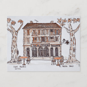 des platens, Place Paoli   Ile Rousse, Korsika Postkarte