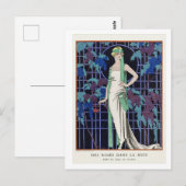 Des robes dans la nuit: von Barbier Postkarte (Vorne/Hinten)