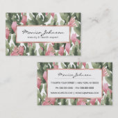 Des rosa abstrakter Kaktus Giebel-Grüns des Visitenkarte (Vorne/Hinten)