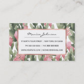 Des rosa abstrakter Kaktus Giebel-Grüns des Visitenkarte (Rückseite)