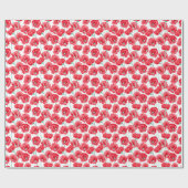 Des roten Blumenmuster Mohnblumen-Feldes der Geschenkpapier (Flach)