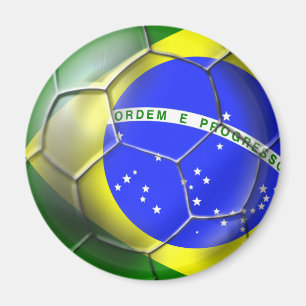 Des Sambafußballs Brasiliens Brasilien Magnet