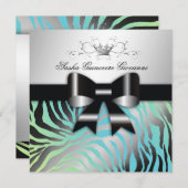 des Schimmer-311-Zebra Limoner | Bonbon 16 Einladung (Vorne/Hinten)