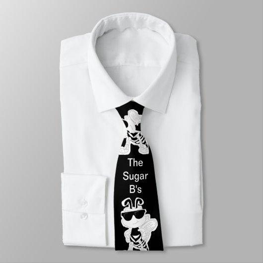 Des Schwarz-, b- u. w-das Logo des Zuckerb Krawatte (Gebunden)