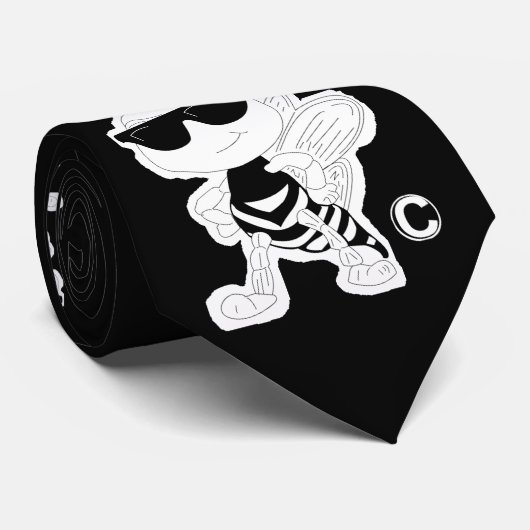 Des Schwarz-, b- u. w-das Logo des Zuckerb Krawatte (Gerollt)