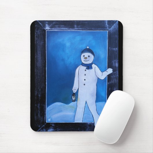 Des Snowmans Flucht Gemälde von Alfred Fox Mousepad (Mit Mouse)