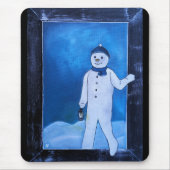 Des Snowmans Flucht Gemälde von Alfred Fox Mousepad (Vorne)