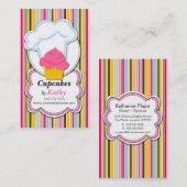 Des Spaß-Kuchen-u. Bäckers Hut-Visitenkarten Visitenkarte (Vorne/Hinten)