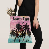 Des Strandes AquarellPalmen und Strand bitte Tasche (Von Nahem)