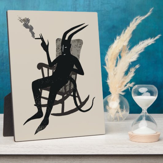 Des Teufels Auszeit – Dunkle Humor Wandkunst Fotoplatte (Seite)