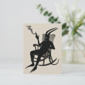 Des Teufels Auszeit – Dunkle Humor Wandkunst Postkarte (Stehend Vorderseite)