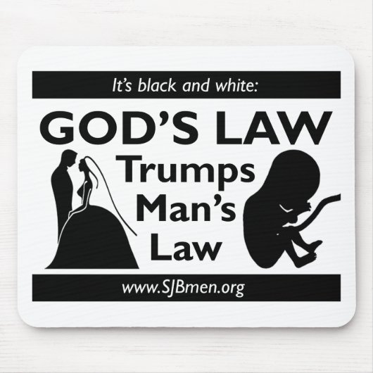 Des Trumpf-Mannes des Gottes Gesetzesmausunterlage Mousepad (Vorne)