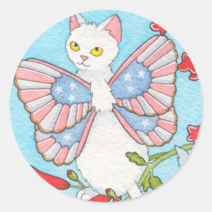 Des US Flagge Aufkleber catterfly
