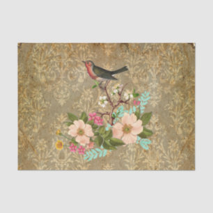des Vintagen viktorianisches Braun Seidenpapier