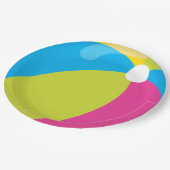 Des Wasserball-| Pool-Party Strand-des Thema-| Pappteller (Schrägansicht)