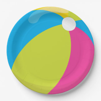 Des Wasserball-| Pool-Party Strand-des Thema-| Pappteller