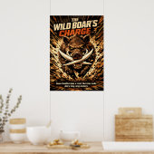 Des Wildschweins Ansturm Power-Kunst Poster (Küche)